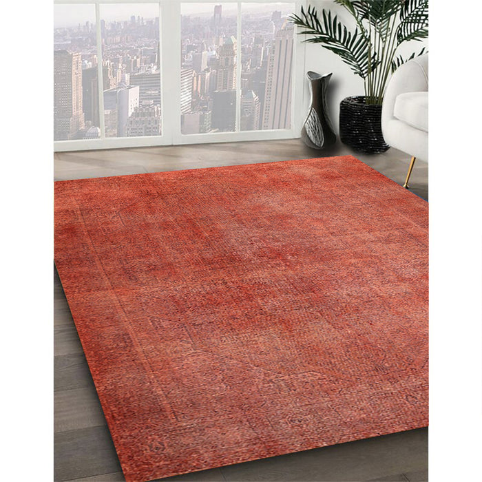 Traditional Neon Red Persian Rug in Family Room, tr1893