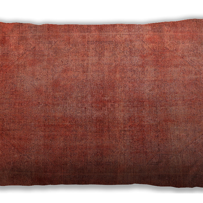 Traditional Classic Rectangular Neon Red Lumbar Throw Pillow, 13 inch by 19 inch, lbtr1893