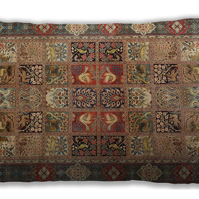 Traditional Classic Rectangular Dark Sienna Brown Lumbar Throw Pillow, 13 inch by 19 inch, lbtr1894