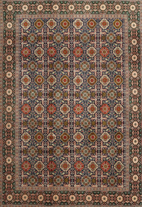 Machine Washable Traditional Bakers Brown Rug, wshtr1895