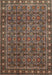 Machine Washable Traditional Bakers Brown Rug, wshtr1895