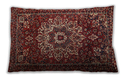 Traditional Classic Rectangular Dark Gold Brown Lumbar Throw Pillow, 13 inch by 19 inch, lbtr1896