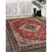 Machine Washable Traditional Saffron Red Rug in a Family Room, wshtr1897