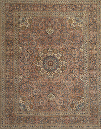 Machine Washable Traditional Peru Brown Rug, wshtr1899