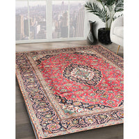 Traditional Light French Beige Brown Medallion Rug, tr189