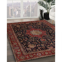 Traditional Sienna Brown Medallion Rug, tr1902