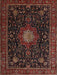 Machine Washable Traditional Sienna Brown Rug, wshtr1902