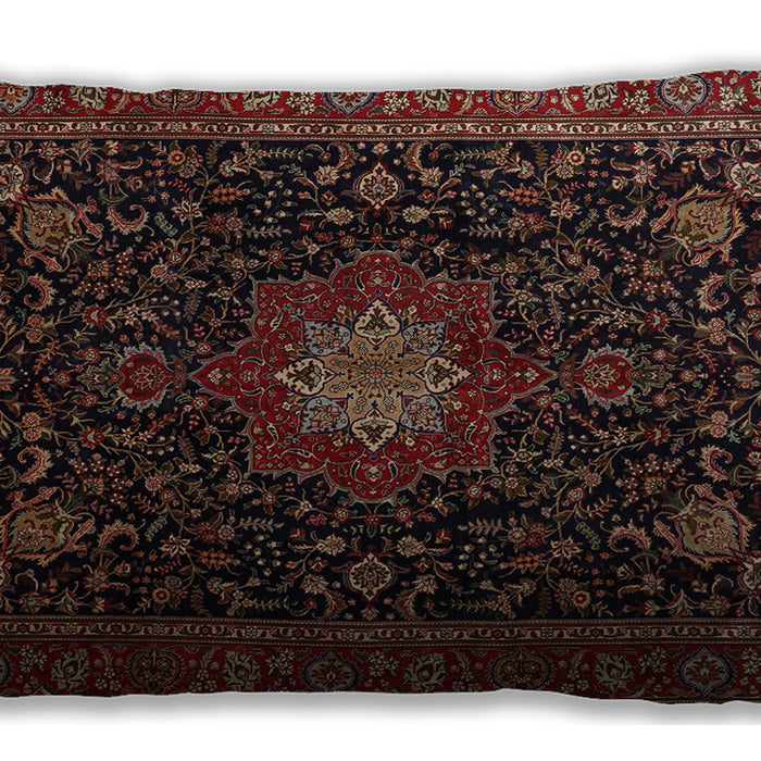 Traditional Classic Rectangular Sienna Brown Lumbar Throw Pillow, 13 inch by 19 inch, lbtr1902