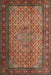 Machine Washable Traditional Saffron Red Rug, wshtr1904