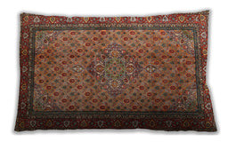 Traditional Classic Rectangular Saffron Red Lumbar Throw Pillow, 13 inch by 19 inch, lbtr1904