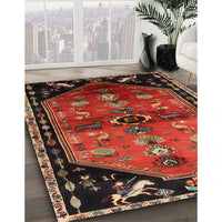 Traditional Sienna Brown Animal Rug, tr1905