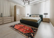 Traditional Sienna Brown Animal Rug in a Bedroom, tr1905