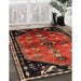 Traditional Sienna Brown Animal Rug in Family Room, tr1905