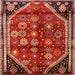 Square Traditional Rust Pink Persian Rug, tr1906