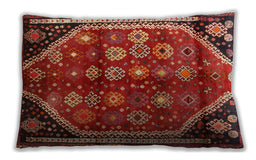 Traditional Classic Rectangular Rust Pink Lumbar Throw Pillow, 13 inch by 19 inch, lbtr1906