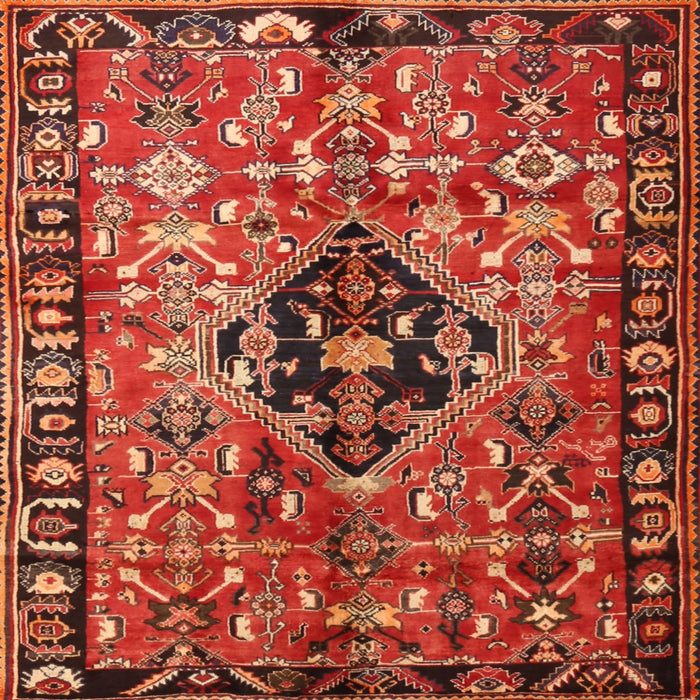 Square Traditional Red Persian Rug, tr1907