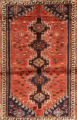 Machine Washable Traditional Tomato Red Rug, wshtr1908