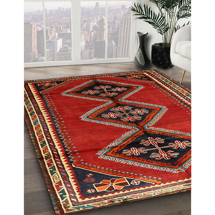 Traditional Brown Persian Rug in Family Room, tr1909
