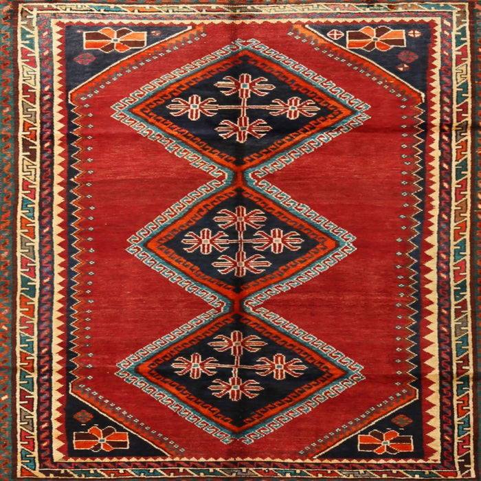 Square Traditional Brown Persian Rug, tr1909
