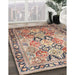 Traditional Chestnut Brown Persian Rug in Family Room, tr190