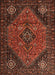 Machine Washable Traditional Maroon Red Rug, wshtr1910