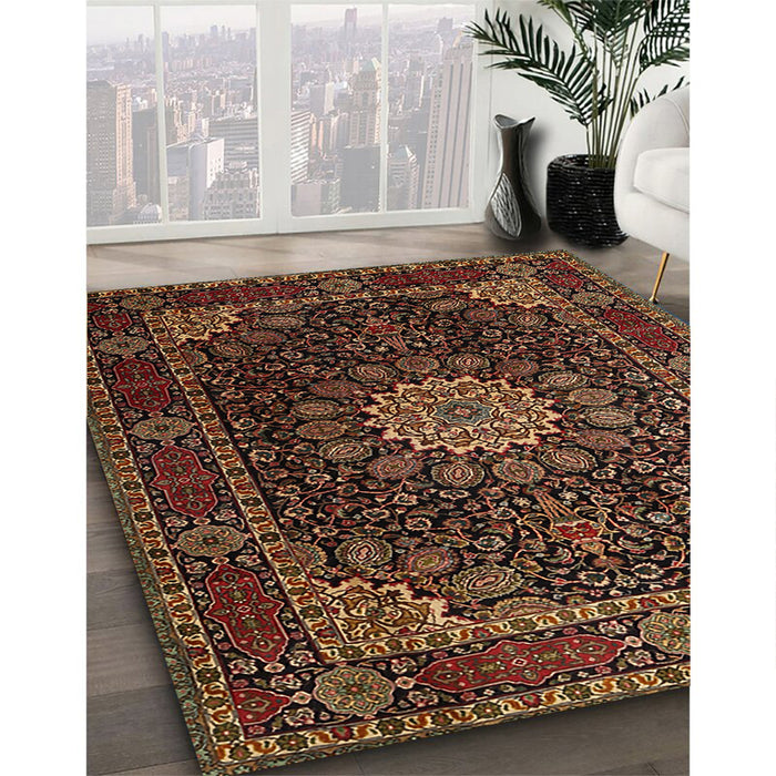 Machine Washable Traditional Night Red Rug in a Family Room, wshtr1912