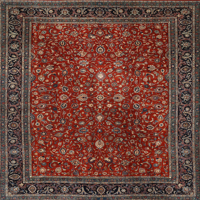 Square Traditional Brown Persian Rug, tr1913