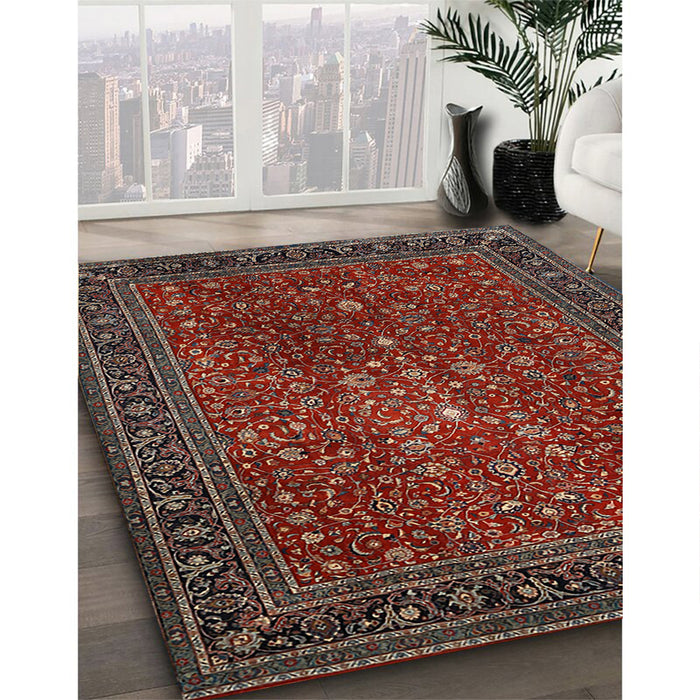 Traditional Brown Persian Rug in Family Room, tr1913