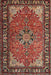 Machine Washable Traditional Orange Brown Rug, wshtr1914