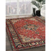 Machine Washable Traditional Orange Brown Rug in a Family Room, wshtr1914