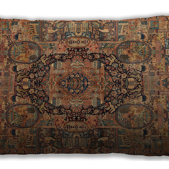 Traditional Classic Rectangular Bronze Brown Lumbar Throw Pillow, 13 inch by 19 inch, lbtr1915