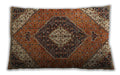 Traditional Classic Rectangular Saffron Red Lumbar Throw Pillow, 13 inch by 19 inch, lbtr1916
