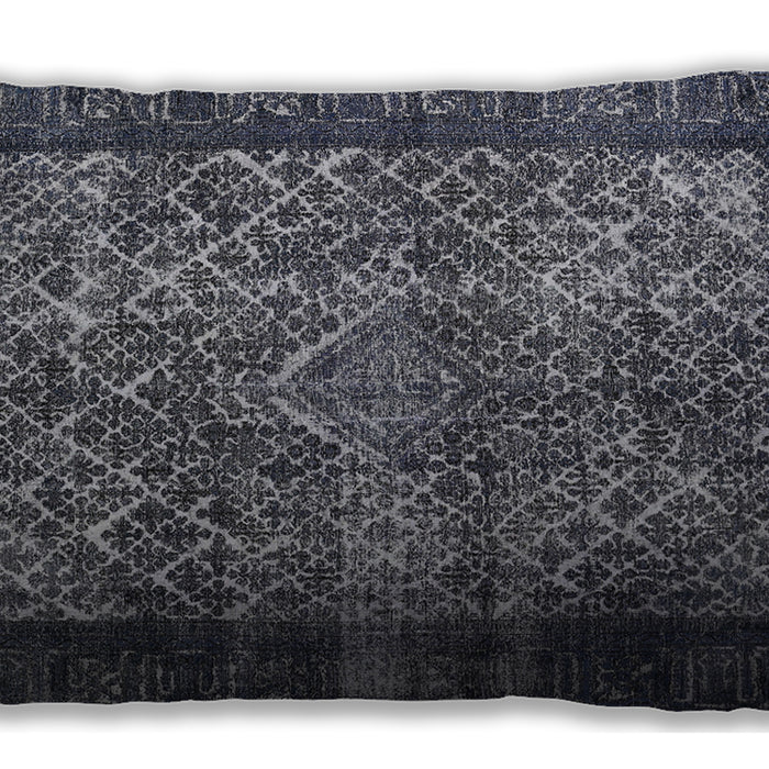 Traditional Classic Rectangular Silver Gray Lumbar Throw Pillow, 13 inch by 19 inch, lbtr1917