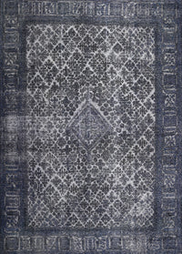 Machine Washable Traditional Silver Gray Rug, wshtr1917