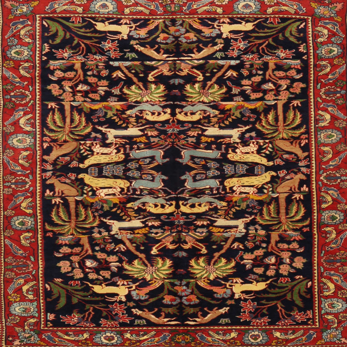 Square Traditional Light Brown Animal Rug, tr1920