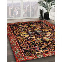 Traditional Light Brown Animal Rug, tr1920