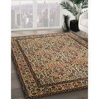 Traditional Metallic Gold Persian Rug, tr1921