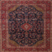 Square Traditional Chestnut Brown Persian Rug, tr1922