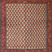 Round Machine Washable Traditional Tomato Red Rug, wshtr1923