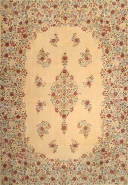 Machine Washable Traditional Chrome Gold Yellow Rug, wshtr1927