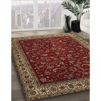 Traditional Crimson Red Persian Rug, tr1928