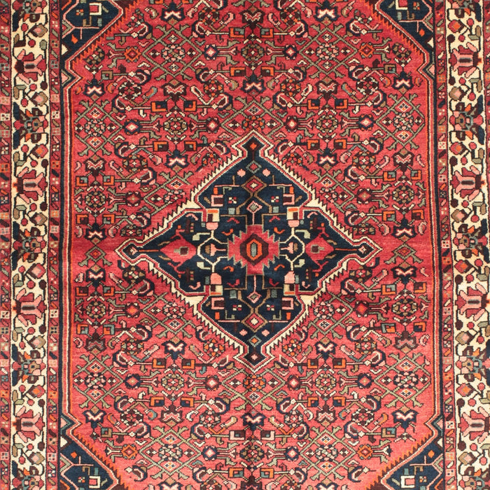 Machine Washable Traditional Orange Salmon Pink Rug, wshtr192