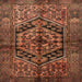 Square Traditional Red Brown Persian Rug, tr1931