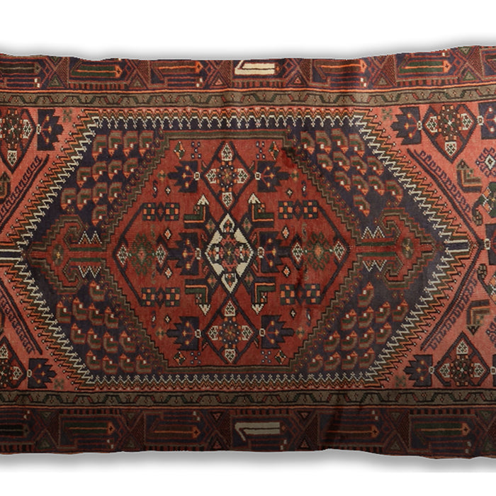 Traditional Classic Rectangular Tomato Red Lumbar Throw Pillow, 13 inch by 19 inch, lbtr1933