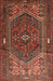 Machine Washable Traditional Tomato Red Rug, wshtr1933