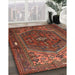 Machine Washable Traditional Tomato Red Rug in a Family Room, wshtr1933