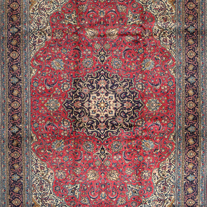 Traditional Brown Red Medallion Rug, tr1934