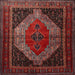 Square Traditional Chestnut Brown Persian Rug, tr1938