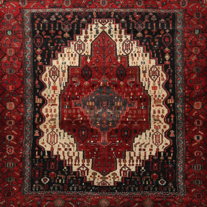Square Traditional Reddish Brown Persian Rug, tr1939