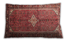 Traditional Classic Rectangular Copper Red Pink Lumbar Throw Pillow, 13 inch by 19 inch, lbtr193
